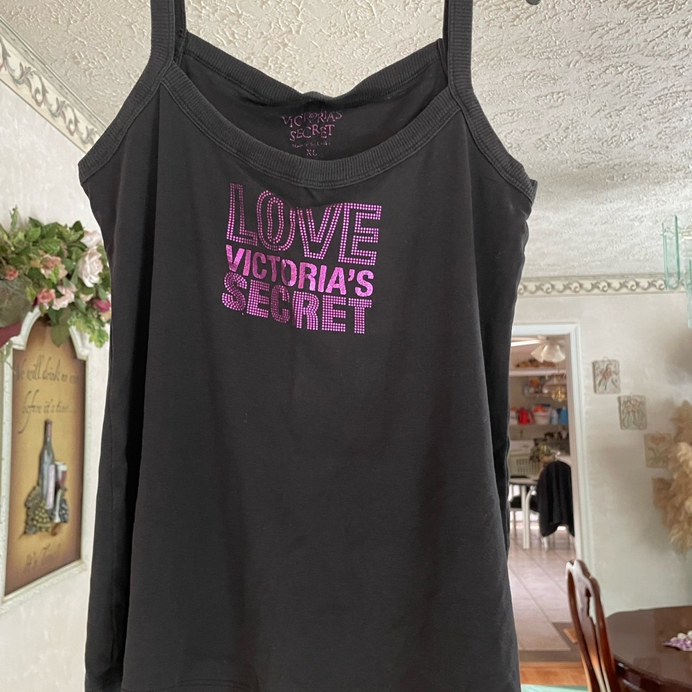 Victoria's Secret Black and Pink Camisole